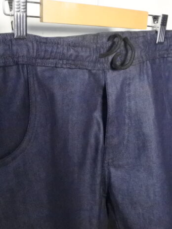 Navy Stretchable Denim Elasticated Trouser