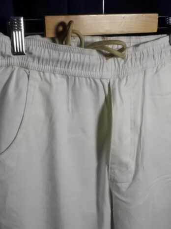 Off White Stretchable Cotton Elasticated Trouser