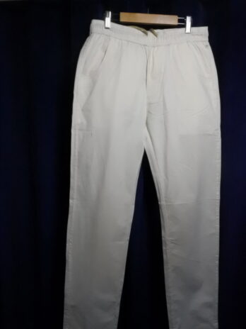 Off White Stretchable Cotton Elasticated Trouser